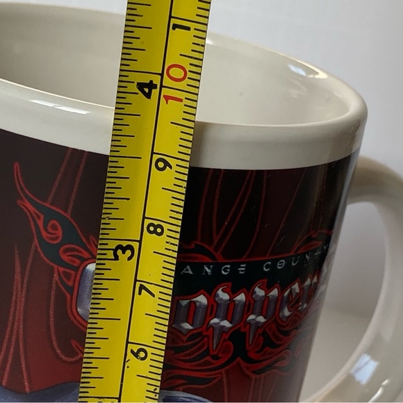 Orange County Choppers Mugs Set If 2 Motorcycle American Custom Steel Chrome EUC - Picture 10 of 16